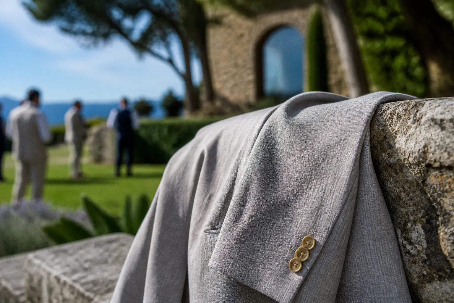 Costume sur mesure : l'impact des matières en photo